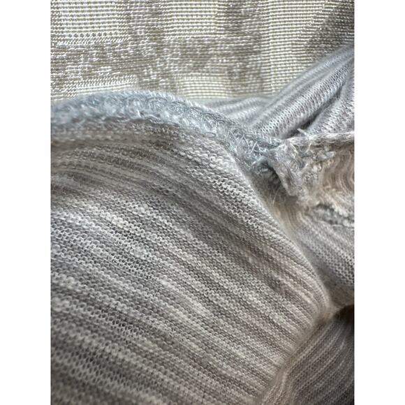 Eileen Fisher Women’s Top SZMedium Gray Striped Boxy Linen Dolman Sleeve - Picture 7 of 7